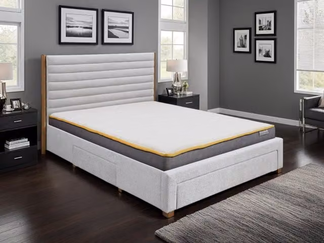 Birlea Arabella Grey Fabric 3 Drawer Storage Bed Frame, 5ft King Size, W/D/H: 180 x 200 cm