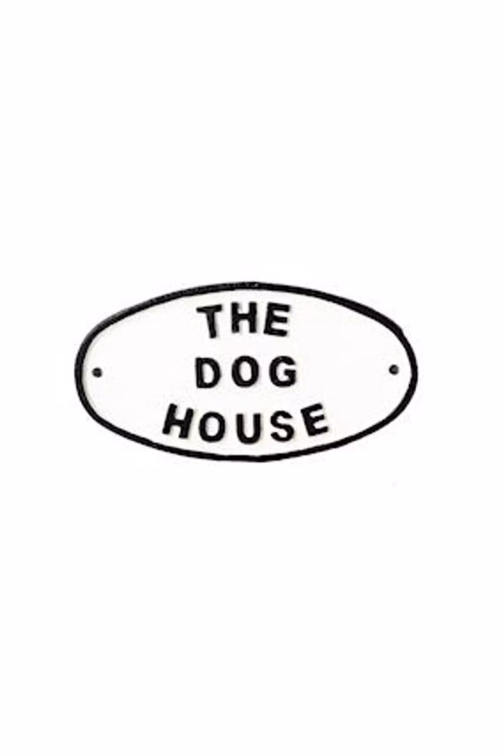 KDMD The Dog House Oval Metal Wall Signs, 2 Pack, White – 3