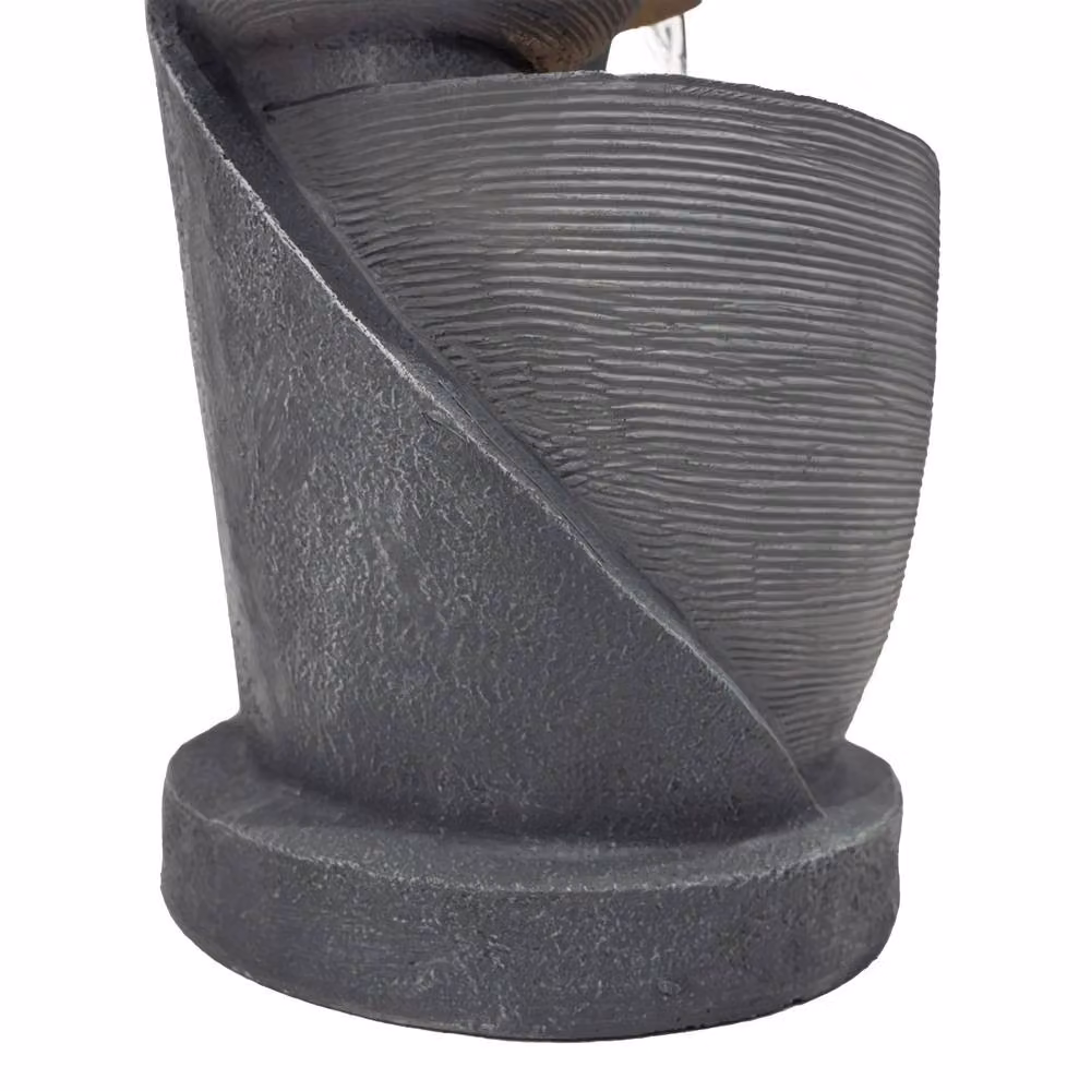 Monstershop Illusion Lagoon Electric Water Feature, Grey Polyresin Cascade, W/D/H: 57.0 x 26.0 x 57.0 cm – 7