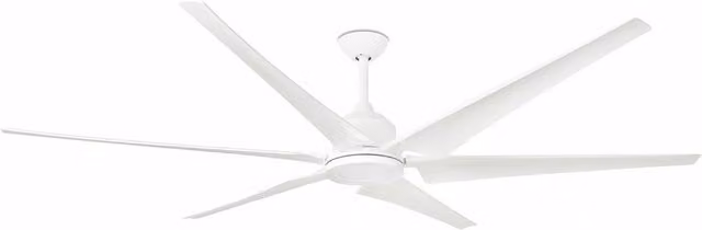 Cies White 6 Blade Smart Ceiling Fan with DC Motor and App Control, Shiny White