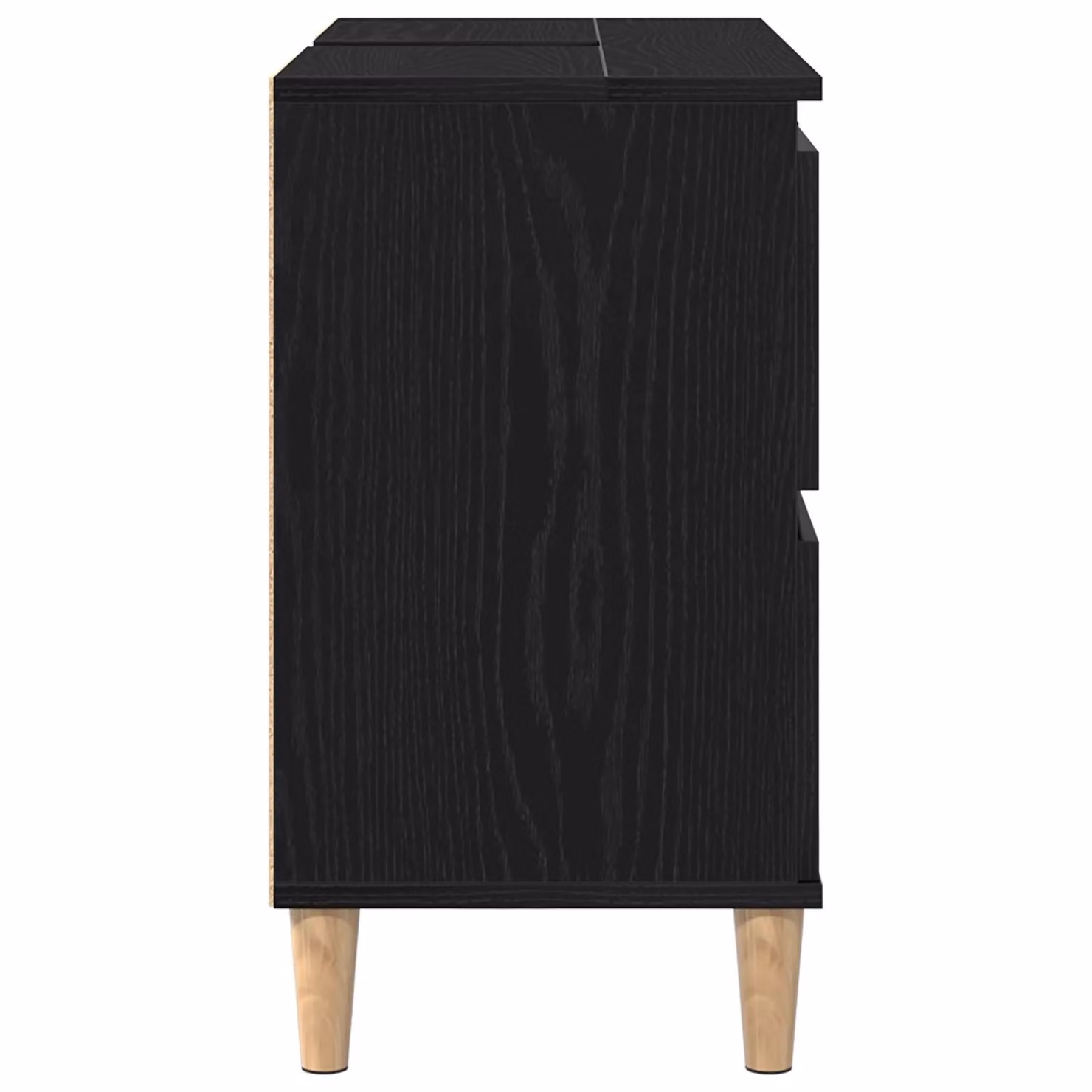 Berkfield Home Black Oak Sink Cabinet W/D/H: 80 x 33 x 60 cm – 4