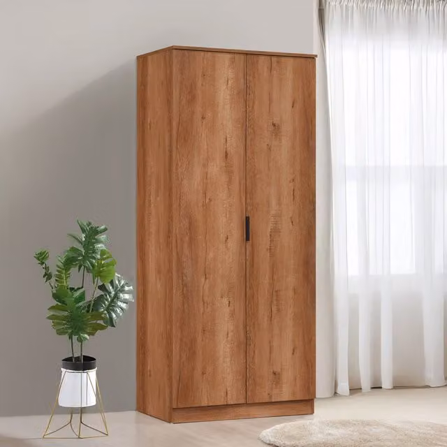 Swish Furniture Richmond 2 Door Double Wardrobe in Brown and Black
