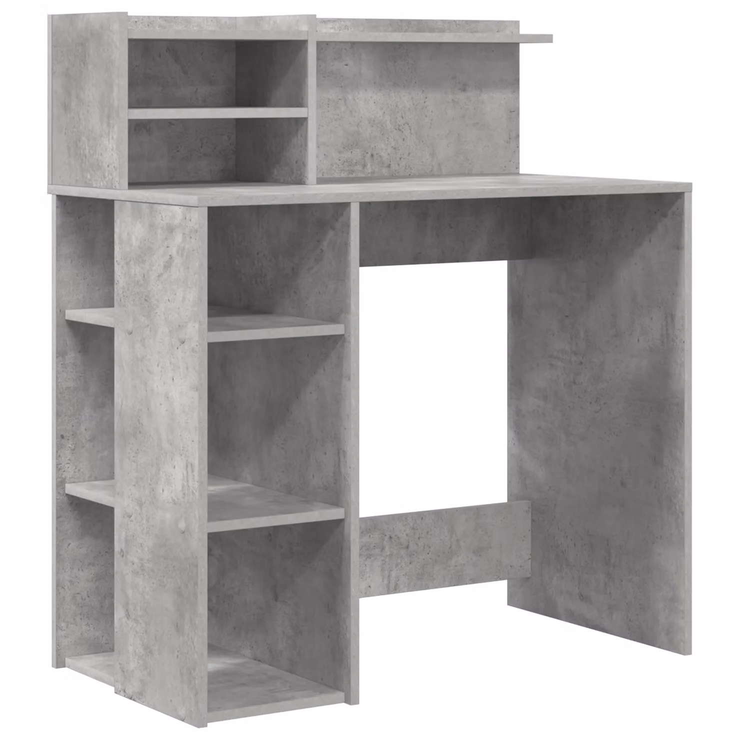 Berkfield Modern Writing Desk with Storage in Concrete Grey, W/D/H: 90 x 48 x 101.5 cm – 2