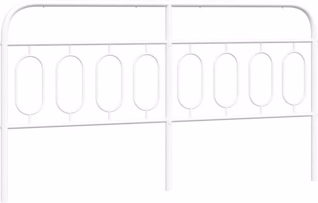 Berkfield Home Classic Metal Headboard in White