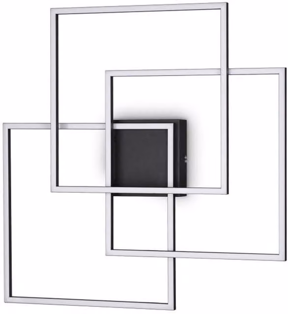 Ideal Lux Frame LED Decorative Integrated Wall Light, Black, 3000K, W: 59.5 cm