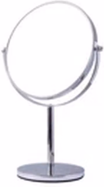 Havendro Silver Double Sided Round Tabletop Freestanding Makeup Mirror