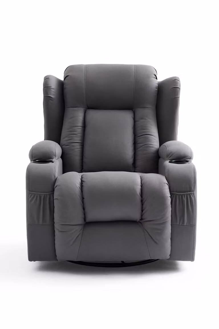 More4Homes Caesar 1+3 Seater Grey Fabric Modern Manual Recliner Sofa Set