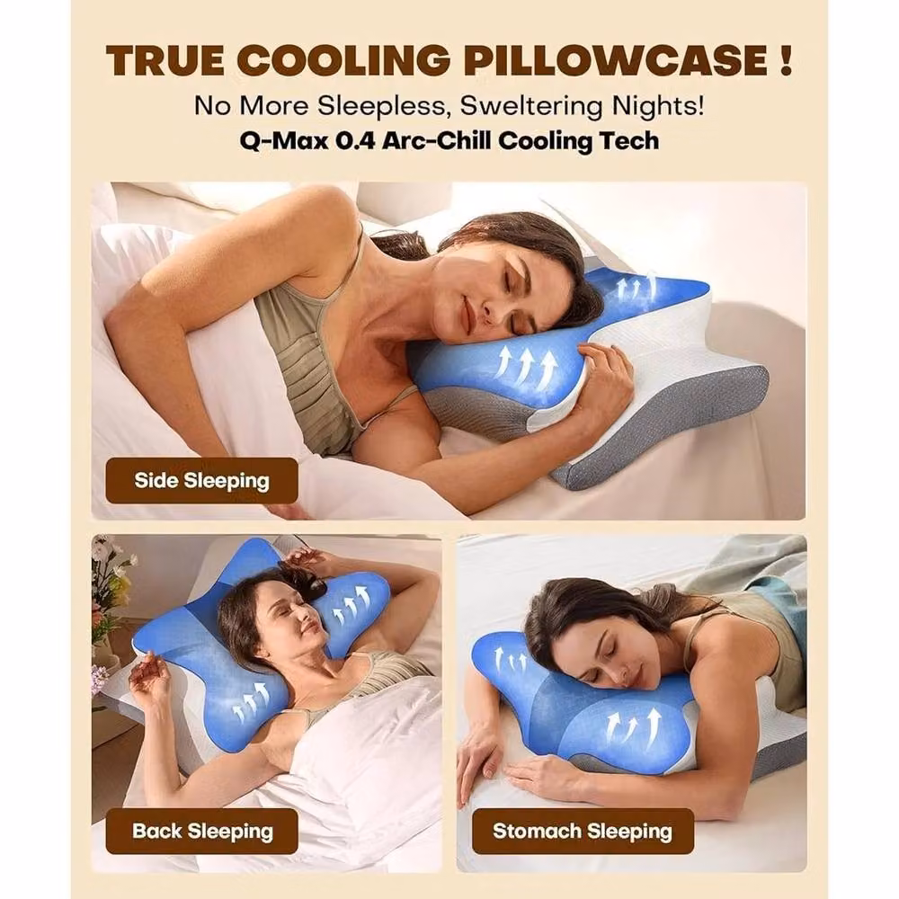 VOGREX Orthopaedic Cooling Soft Neck Pillow in Grey – 2