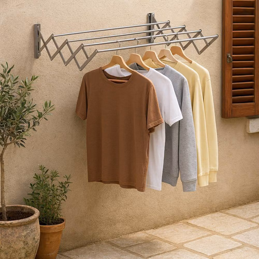 Voltico Grey Extendable Wall-Mounted Metal Airer for Indoor Drying – 3