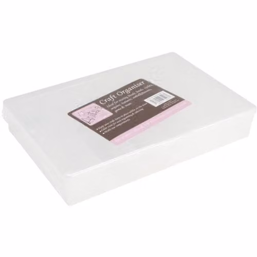 Docrafts Anita's Plastic Craft Organizer, Transparent, 17 Compartments, W: 26.67 cm, D: 17.78 cm, H: 4.45 cm