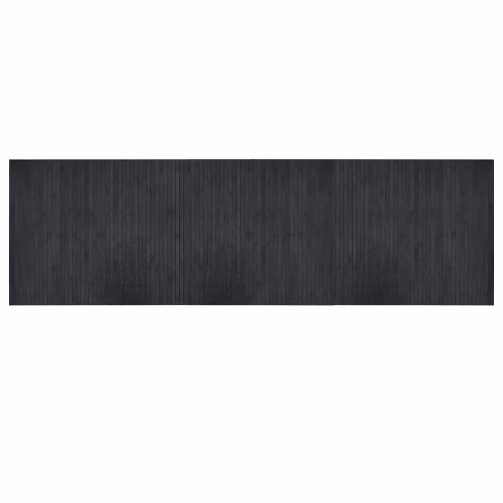 Berkfield Home Rectangular Grey Bamboo Rug, W: 60 cm, L: 200 cm – 2