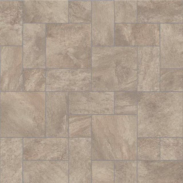 Lotus Brown Marbled Stone Look Vinyl Flooring Sheet, 3.8mm Thickness, W 300 cm x D 300 cm