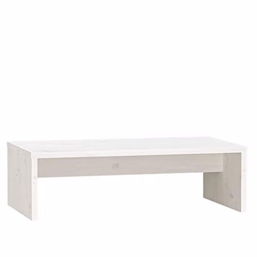 vidaXL Solid Pine Wood Monitor Stand in White