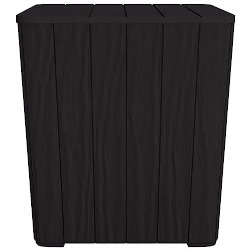 vidaXL Modern Black Polypropylene Garden Table with Removable Lid and Cushion Storage – 1
