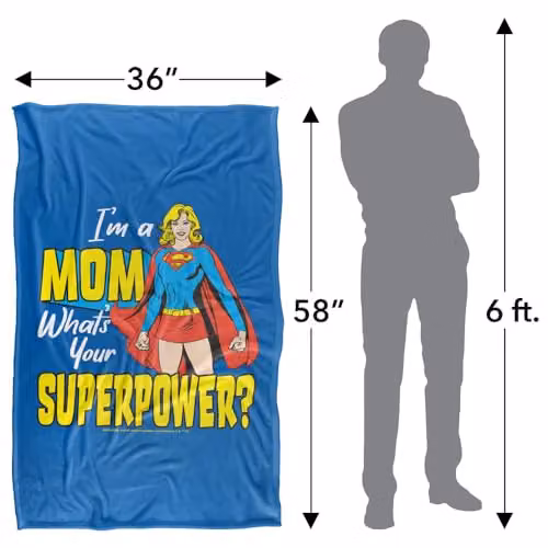 Warner Bros. Supergirl Super Soft Fleece Throw Blanket, Multicolour, W: 91 cm, D: 147 cm – 4
