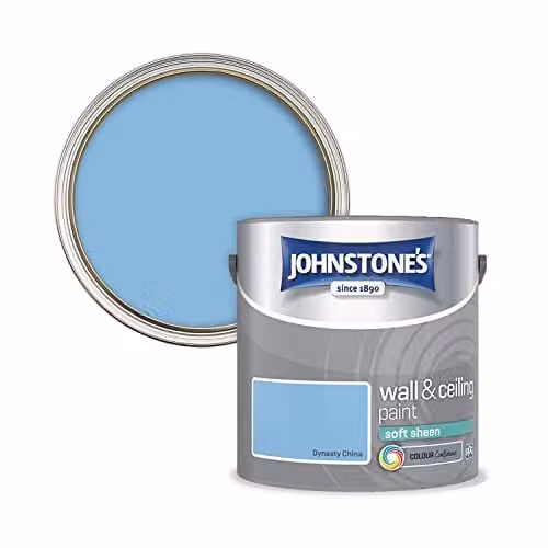 Johnstone's Dynasty China Matt Wall and Ceiling Paint, Blue, 2.5L – 1