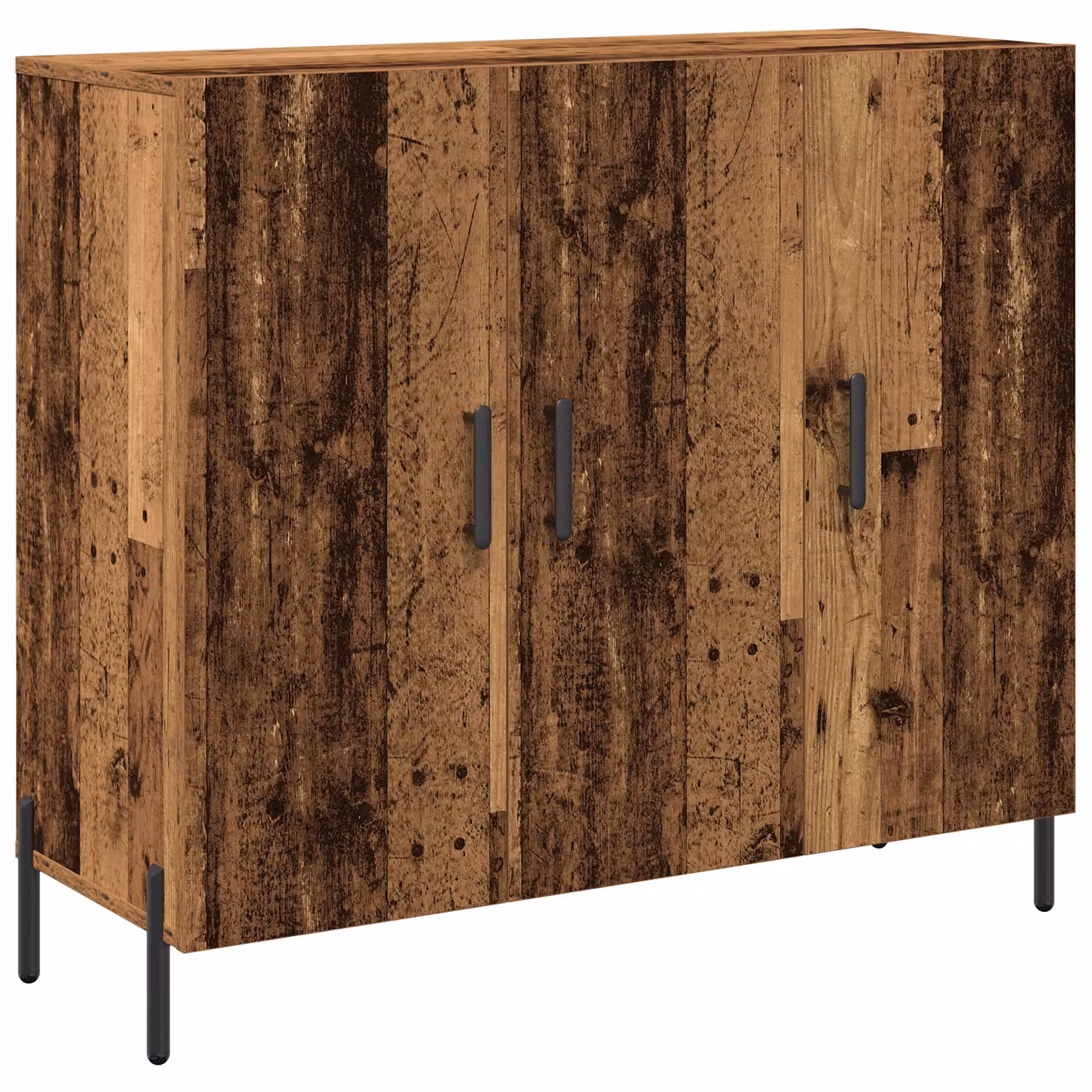 Berkfield Home Rustic Sideboard in Brown Wood, W/D/H: 90 x 34 x 80 cm – 2