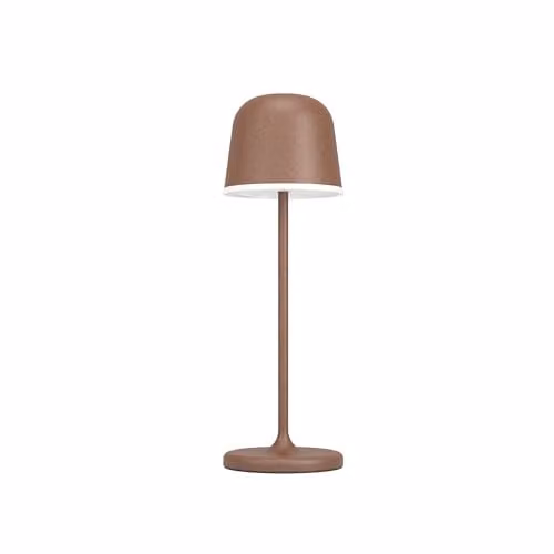 Eglo Mannera LED outdoor rechargeable table lamp in brown, touch dimmable warm white light – 1