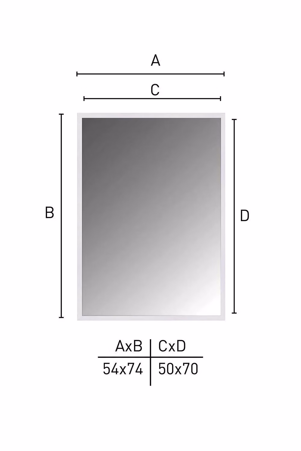 Nielsen Design Star Metal Rectangle Wall Mirror in Grey, W: 50 cm, H: 70 cm – 3