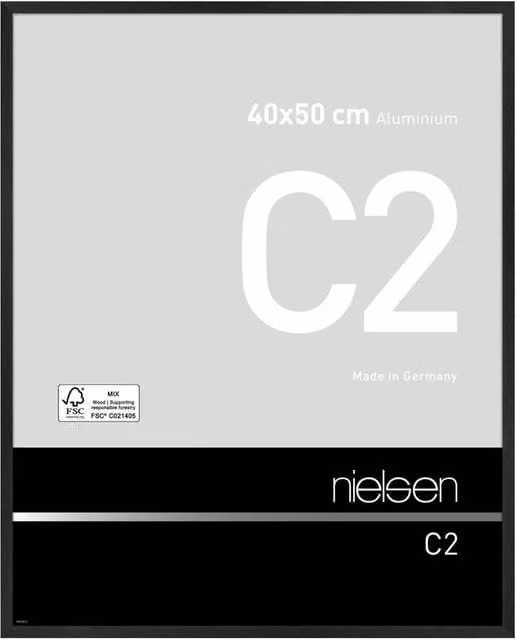 Nielsen Design C2 Aluminium Picture Frame in Black, W 40 cm x H 50 cm – 1