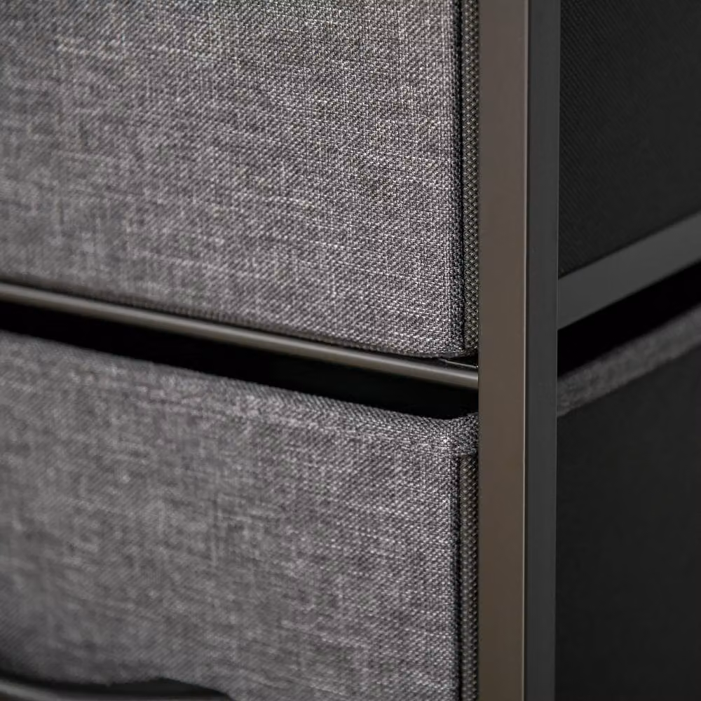 STILVORA Black Metal 4 Drawer Storage Chest with Top Shelves – 6