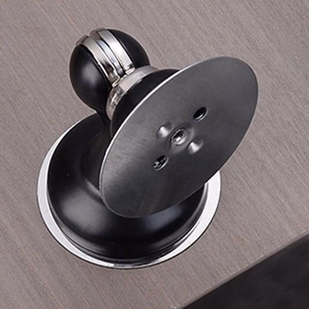 PAWNORA 2 Pack Stainless Steel Magnetic Door Stop Hook Holder Wedge in Black – 7