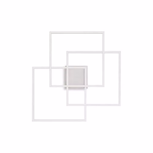 Netlighting Frame Square Integrated LED Semi Flush Ceiling Light White 2700K