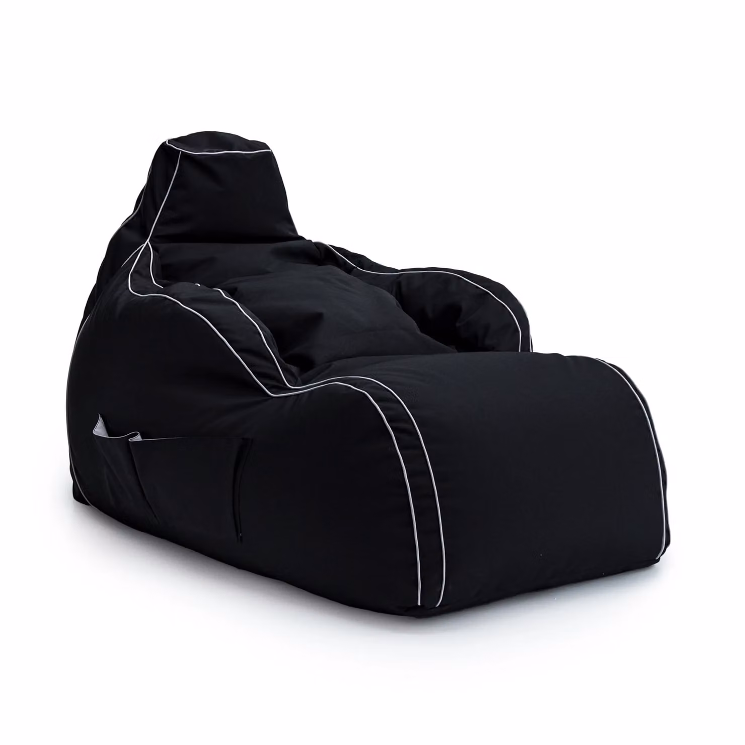 GameOver Store Purifying Code Large Bean Bag Chair, Black, Water Repellent Polyester Fabric