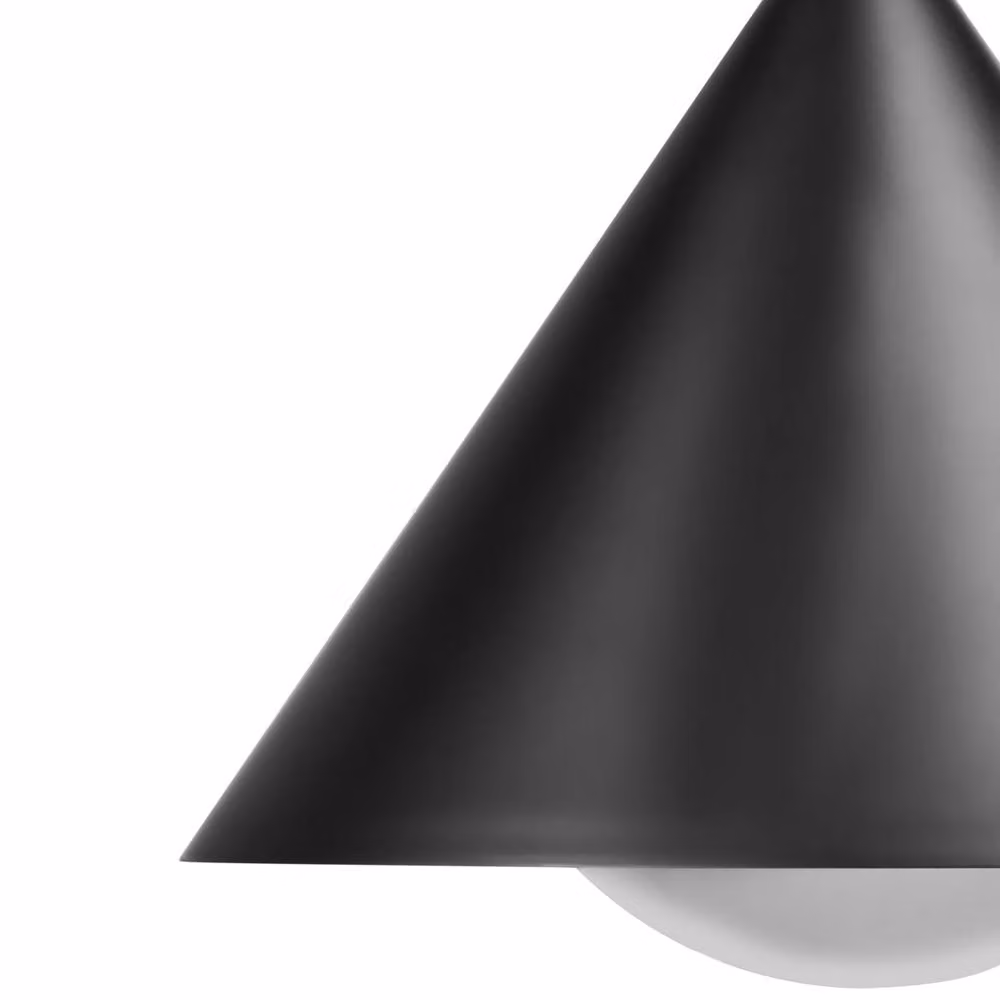 Wyld and Coco Black Metal Cone Pendant Lamp with Industrial Design – 3