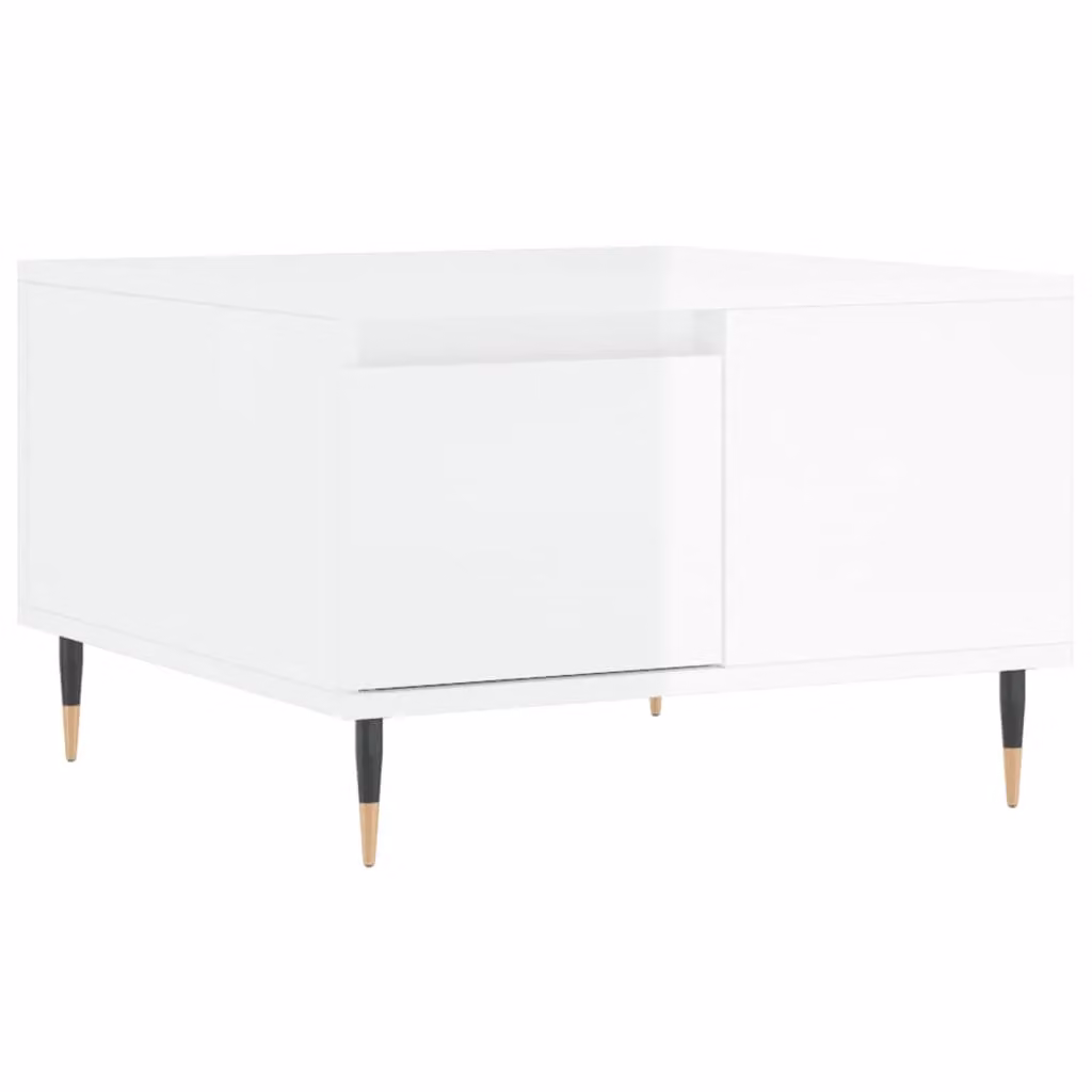 Berkfield Home Modern High Gloss White Square Coffee Table, W/D/H: 55 x 55 x 36.5 cm – 2