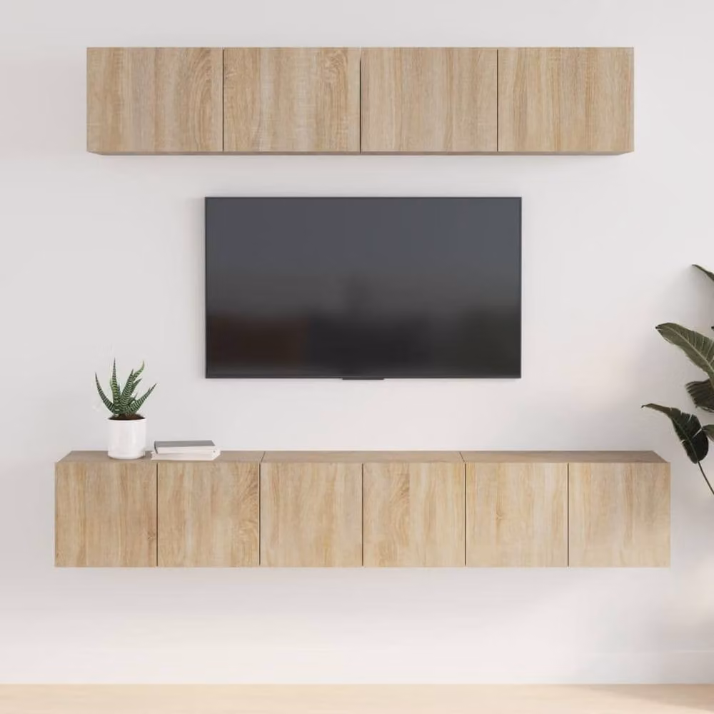 Berkfield Home Classic 5 Piece TV Cabinet Set in Brown Sonoma Oak – 1