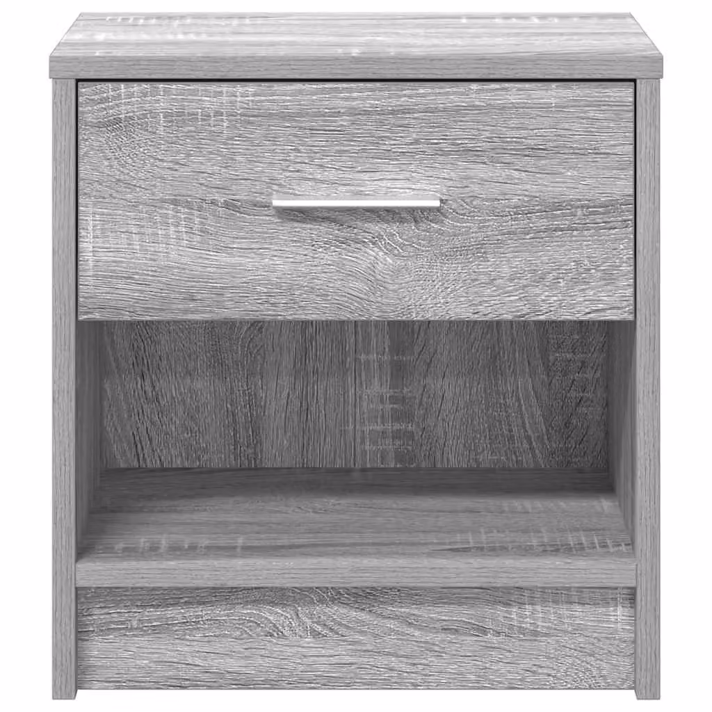 Berkfield Home Bedside Cabinet with Drawer in Grey Sonoma and Black, W: 39 cm, D: 28 cm, H: 41 cm – 2