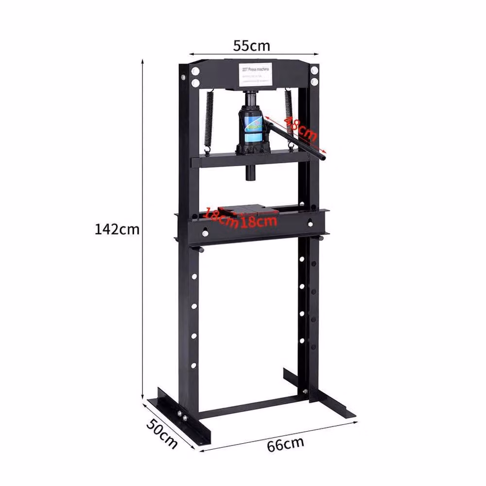 FLAVORA Black 20 Ton Hydraulic Shop Press Industrial Garage Workshop Jack – 3