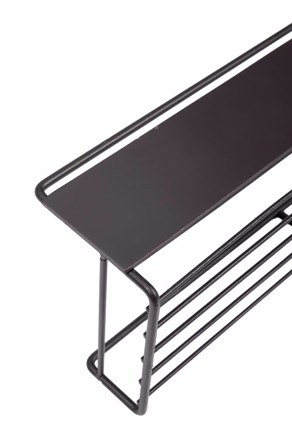 Garden Sanctuary 4-Piece Magnetic Metal Fridge Storage Shelves with Hooks in Black – 2