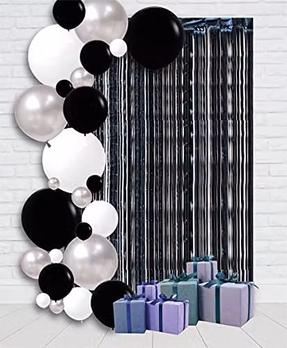 Netagon Metallic Tinsel Curtain in Black – 3