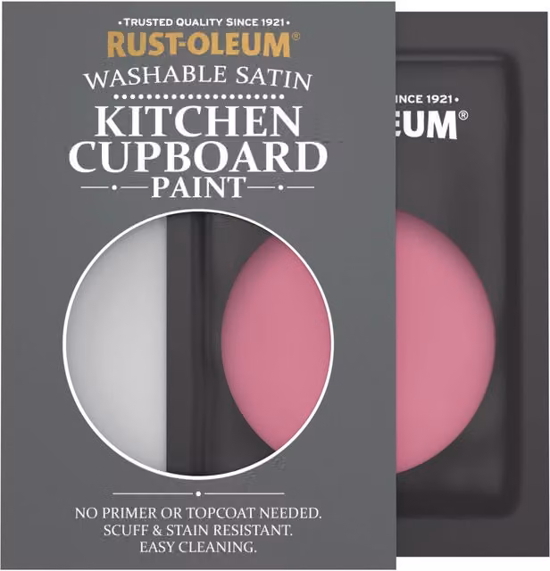 Rust-Oleum Kitchen Cupboard Satin Finish Tester Sachet, Raspberry Ripple, Pink, 10ml