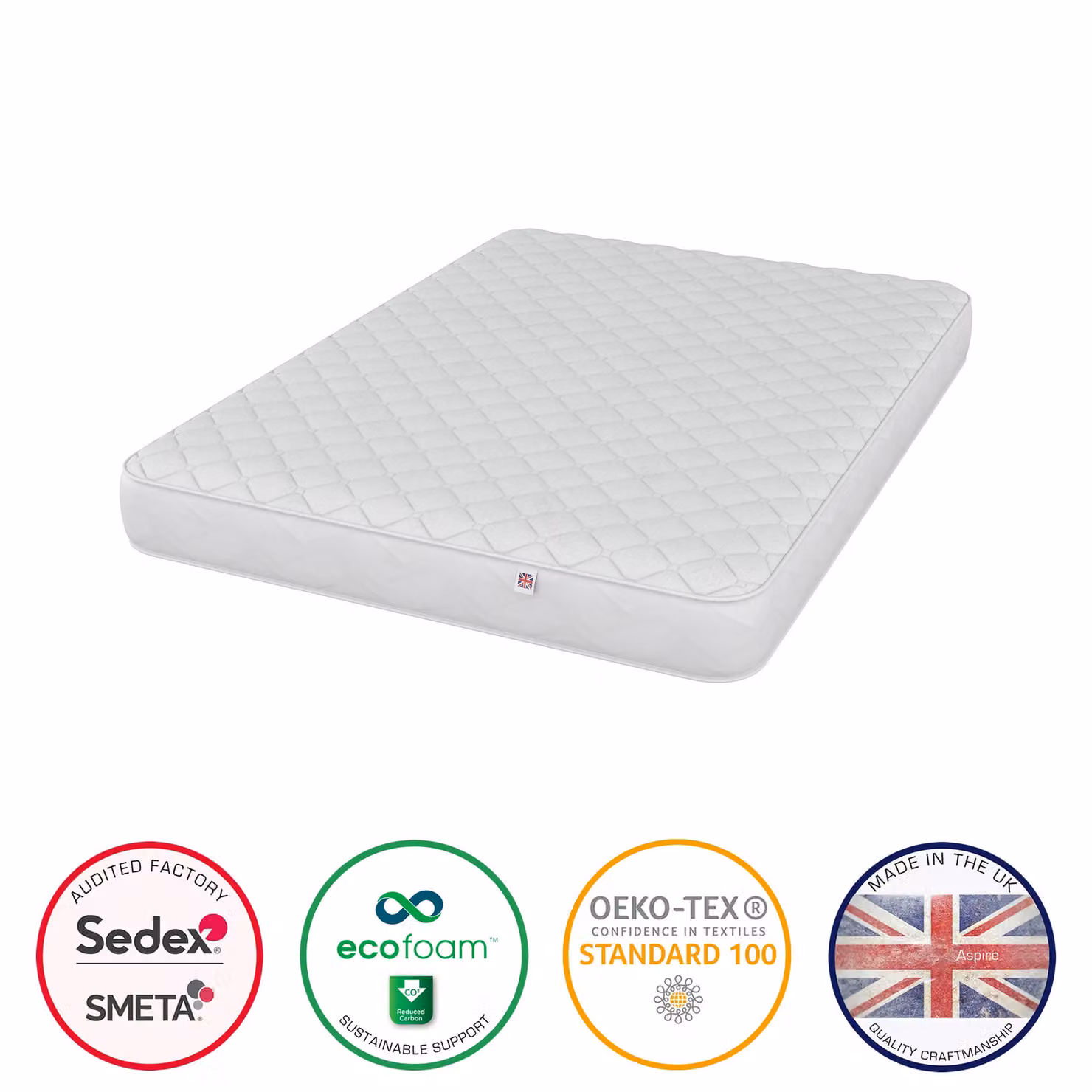 Catherine Lansfield Cloud Embrace Spring Foam Hybrid Mattress in White, W/D: 180 x 200 cm – 2