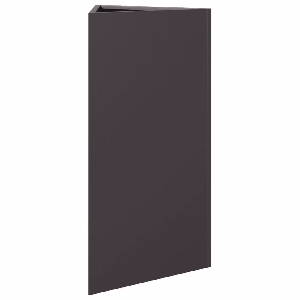 Berkfield Home Triangular Steel Garden Planter, Black, W: 40 cm, D: 34.5 cm, H: 70 cm – 3