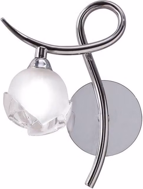Netlighting Fragma Wall Lamp Left Switched with 1 G9 Light in Polished Chrome and Silver