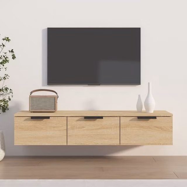 Berkfield Home Sonoma Oak Wall Cabinet in Brown, W/D/H: 102 x 30 x 20 cm – 1
