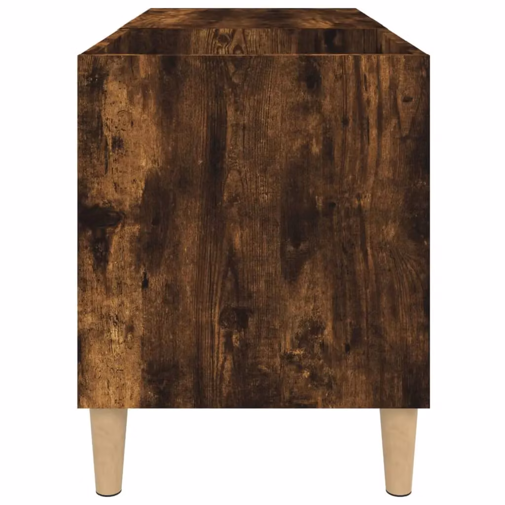 Berkfield Home Record Cabinet in Smoked Oak Brown, W/D/H: 84.5 x 38 x 48 cm – 4