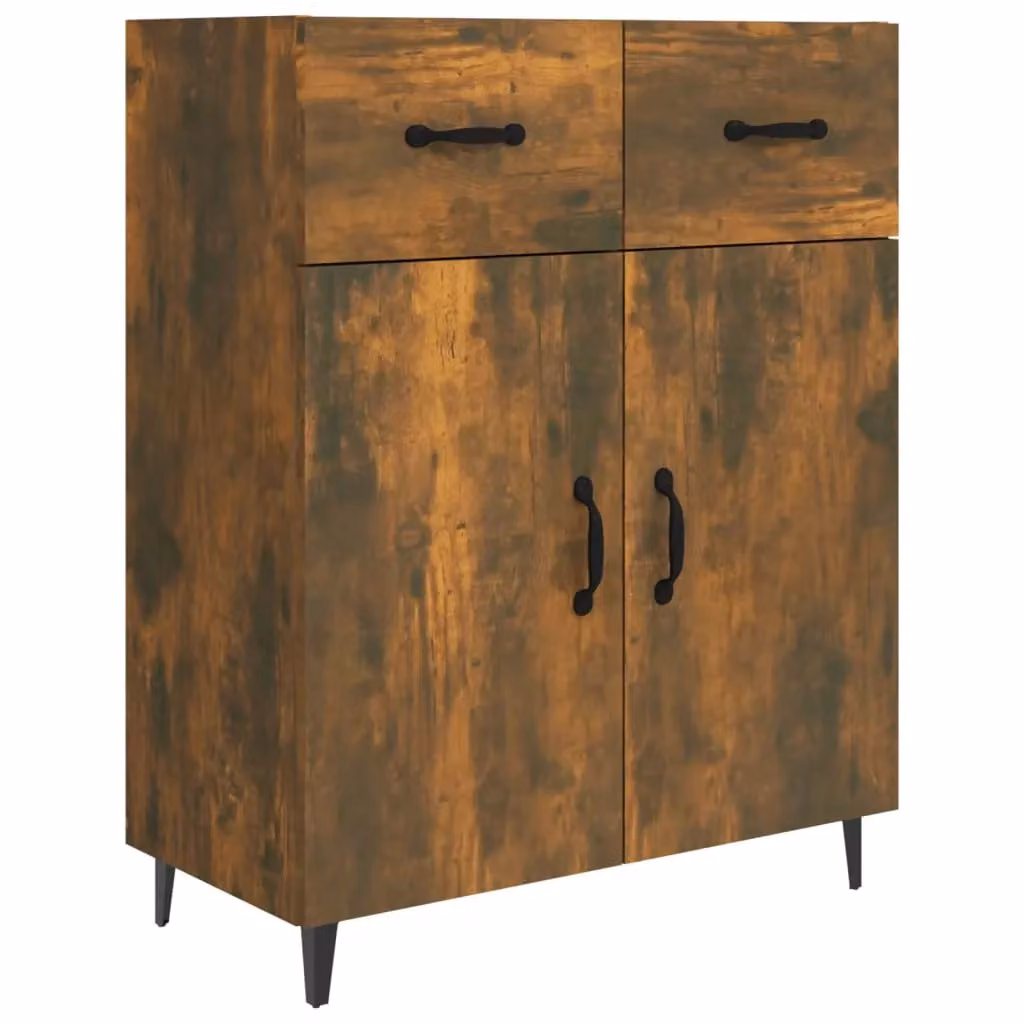 Berkfield Home Smoked Oak Sideboard in Brown, W/D/H: 69.5 x 34 x 90 cm – 2