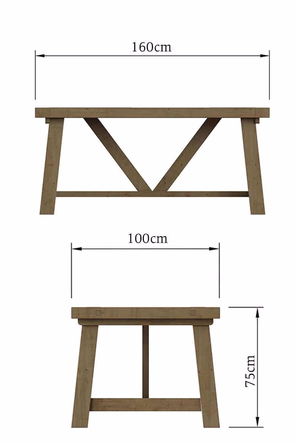 FWStyle Brown Solid Reclaimed Pine 4 Piece Extendable Rectangular Dining Set with Benches – 2