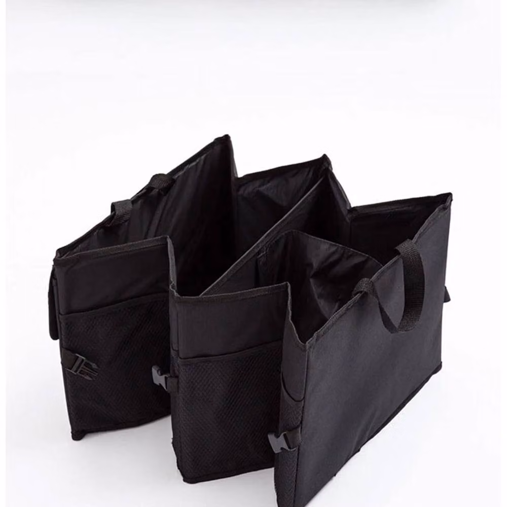 VOGREX Foldable and Portable Car Boot Organiser in Black – 3