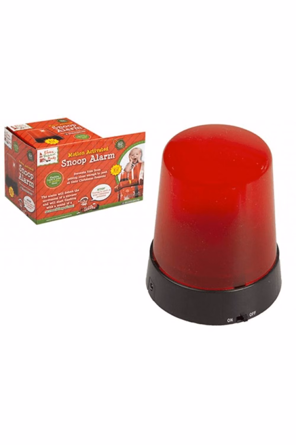 KDMD Motion Activated Elf Snoop Alarm 2 Pack, Red Plastic Christmas Figures – 2