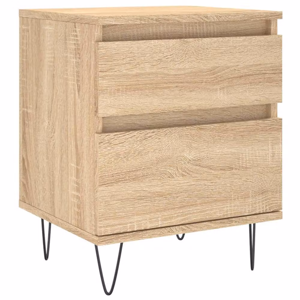 Berkfield Home Sonoma Oak Bedside Cabinet in Brown, W/D/H: 40 x 35 x 50 cm – 2