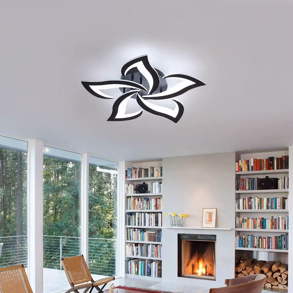 COMELY 60W LED Ceiling Light with Creative Petal Design in Multicolour and Black, 6500K Cool White – 2