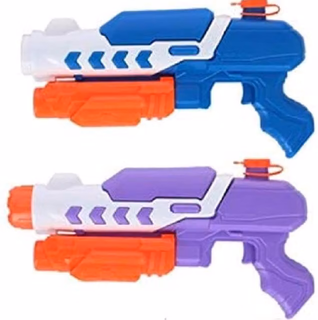 UMKYTOYS 2 Pack Yellow Toy Water Pistols for Kids Summer Water Fights