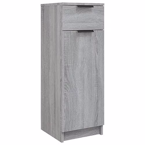 vidaXL Grey Sonoma Bathroom Cabinet, W: 32 cm, D: 34 cm, H: 90 cm
