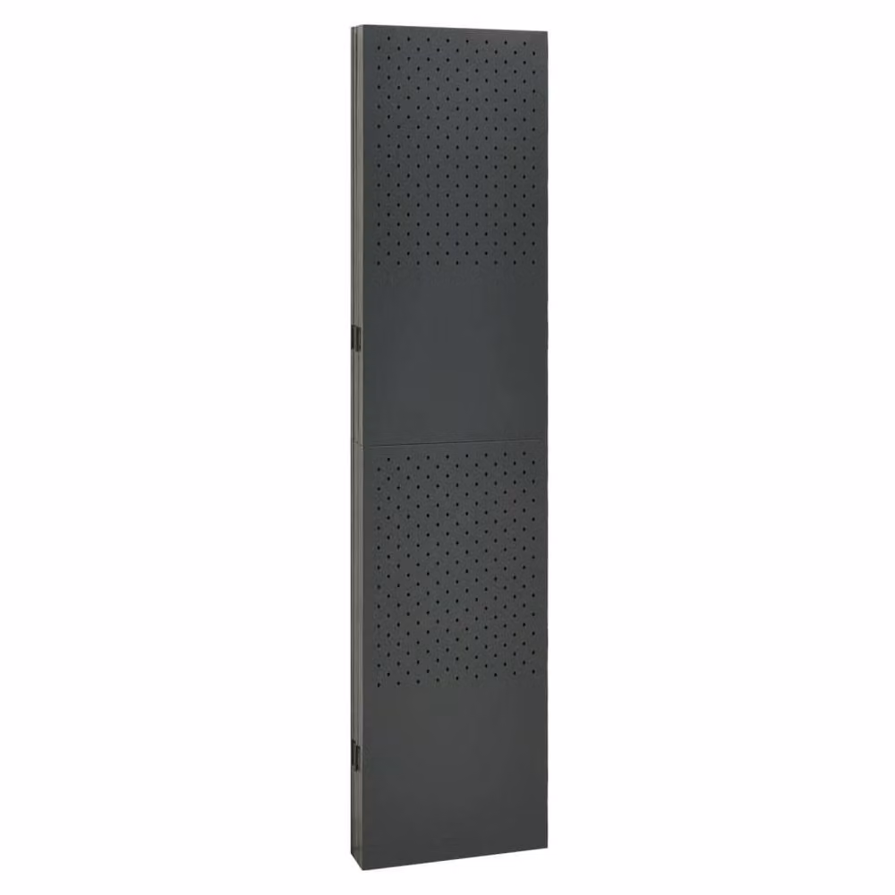 Berkfield Home 5-Panel Metal Room Divider in Anthracite and Black, H 180 cm x W 200 cm – 2